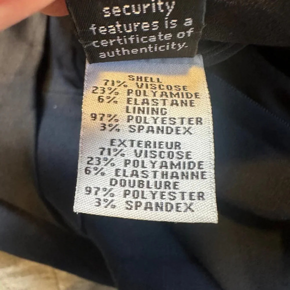 Diane Von Furstenberg DVF Navy Blue Agatha Knit Suiting Dress Size 4 - Picture 7 of 7